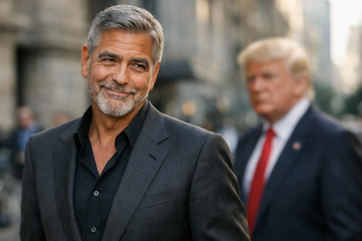 découvrez la réponse pleine d'ironie de george clooney aux récentes déclarations de donald trump.
